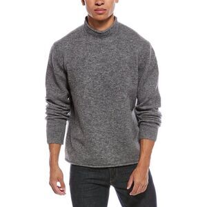 Vince Mens Airspun Wool & Alpaca-Blend Roll Neck Sweater, Grey